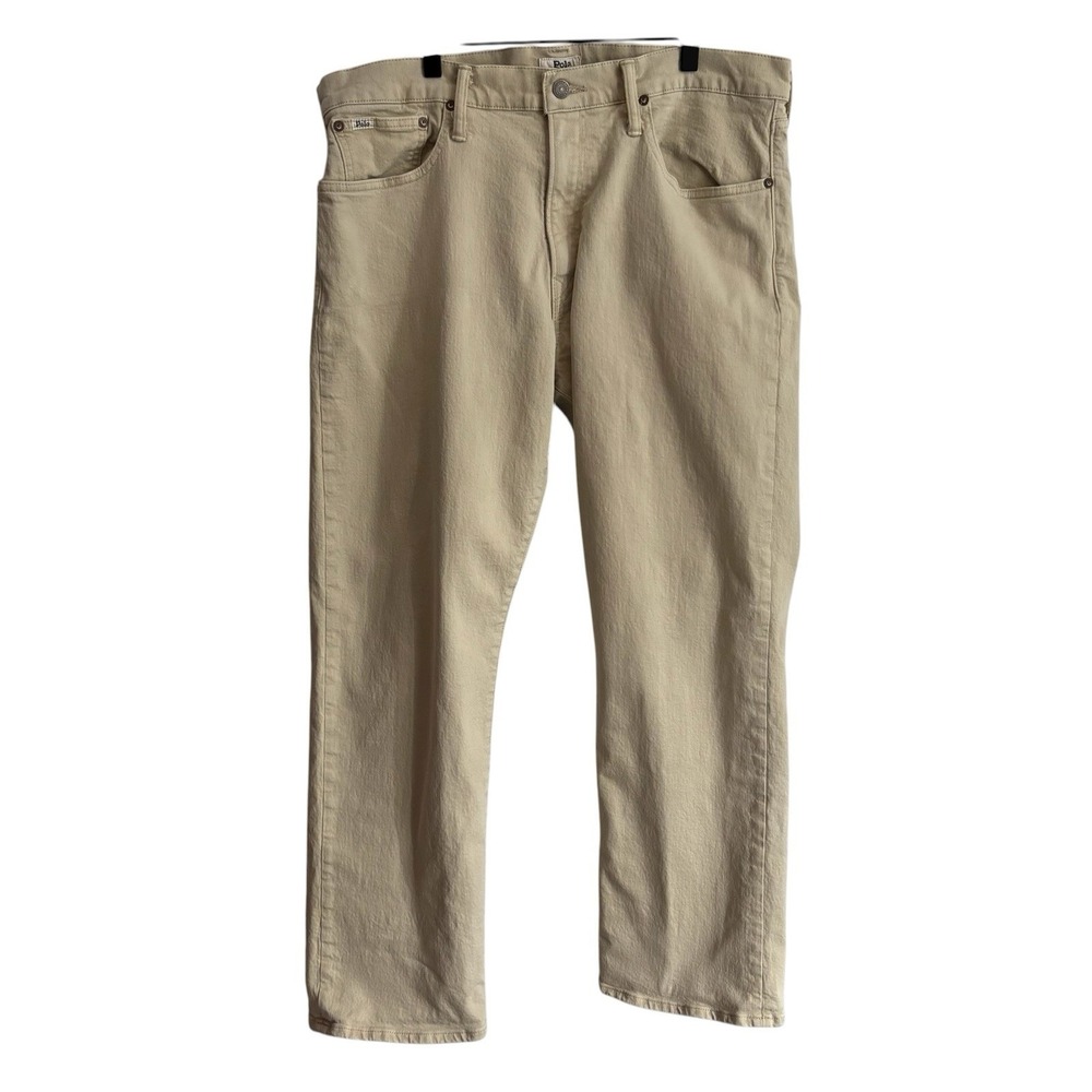 Polo‎ Ralph Lauren Mens Jeans 36 X 30 Beige Straight Leg Preppy Tan Stretch